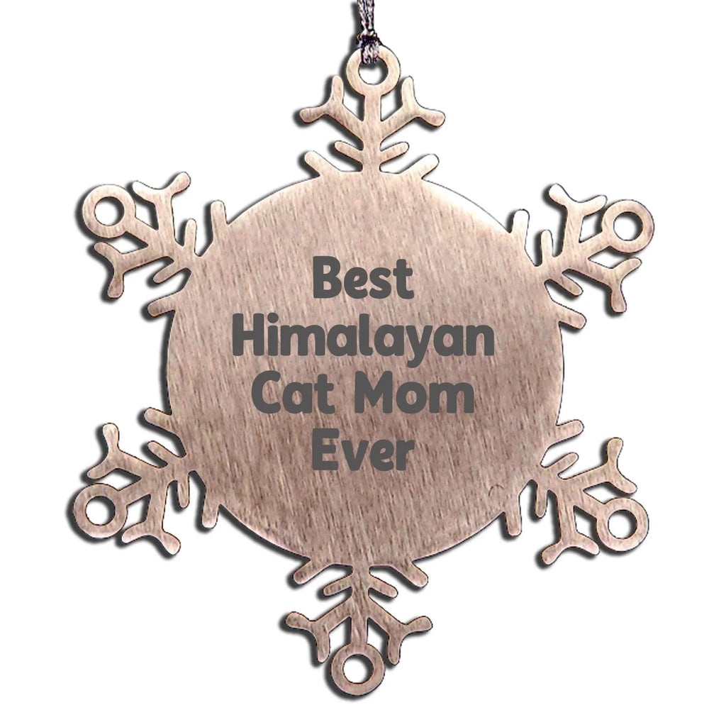 Funny Himalayan Cat Mom Snowflake Ornament