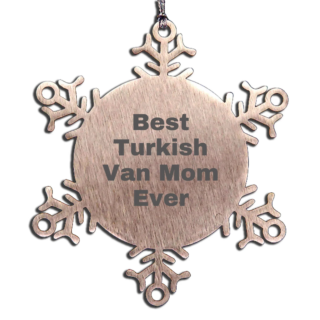 Turkish Van Cat Best Mom Ever Snowflake Ornament