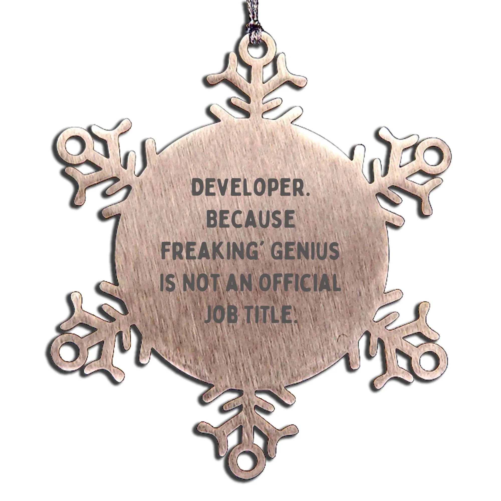 Developer Snowflake Ornament Gifts from Friends for Christmas Unique Presents