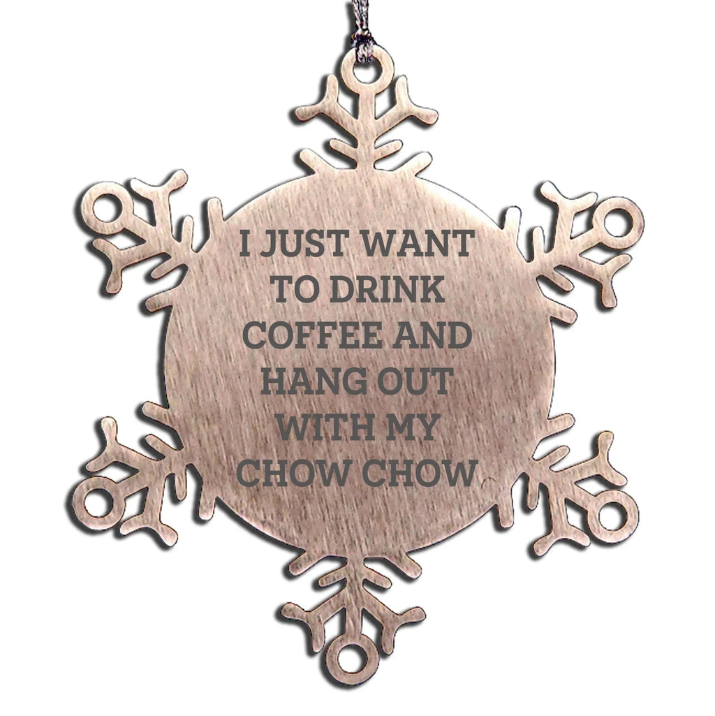 Chow Chow Dog Snowflake Steel Christmas Ornament