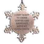 Chow Chow Dog Snowflake Steel Christmas Ornament
