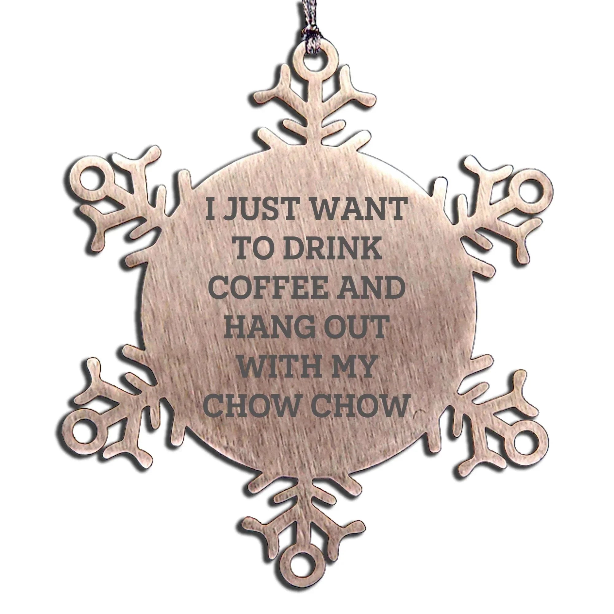 Chow Chow Dog Snowflake Steel Christmas Ornament