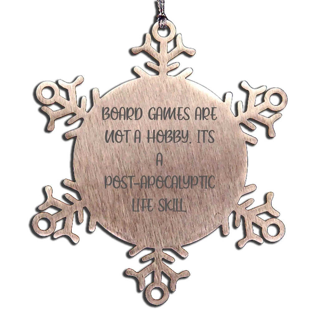 Funny Board Games Gift: Snowflake Ornament for Board Game Lovers, Gifts from Friends, Perfect for Christmas Unique Gifts for Men, Women, or Family