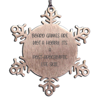Funny Board Games Gift: Snowflake Ornament for Board Game Lovers, Gifts from Friends, Perfect for Christmas Unique Gifts for Men, Women, or Family - Mallard Moon