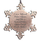 Funny Tattooed Police Officer Snowflake Ornament