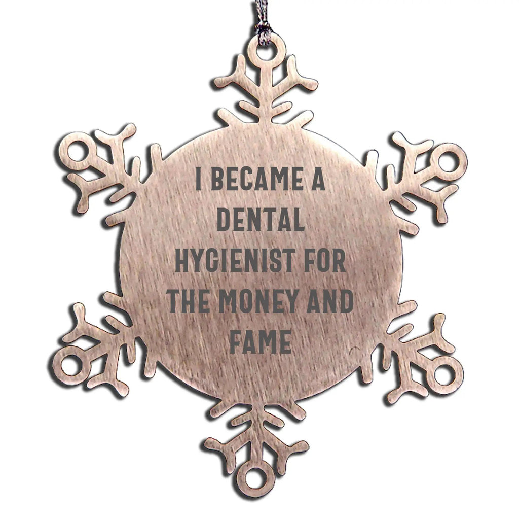 Dental Hygienist Snowflake Ornament Christmas Unique Gifts