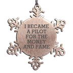 Pilot Snowflake Ornament I Became A Pilot For The Money Perfect Christmas Gift