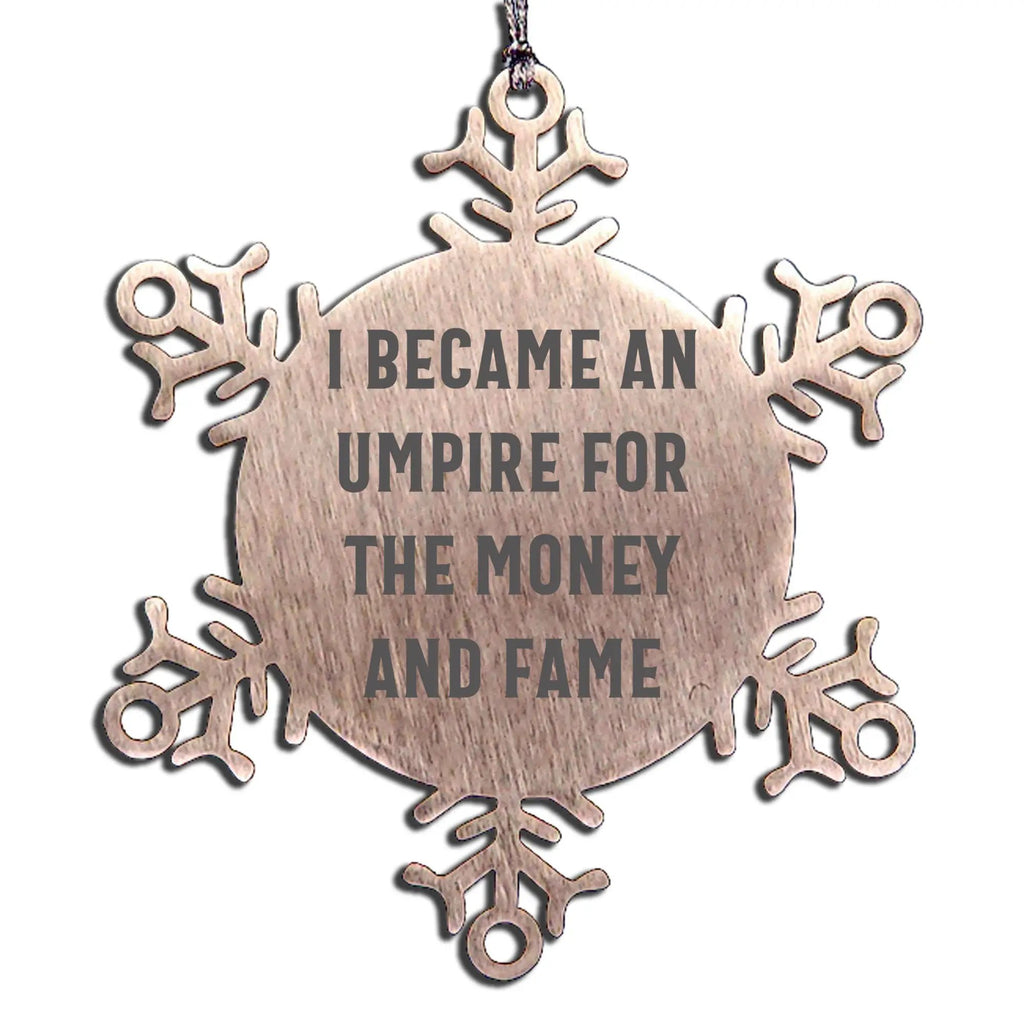 Funny Umpire Snowflake Ornament