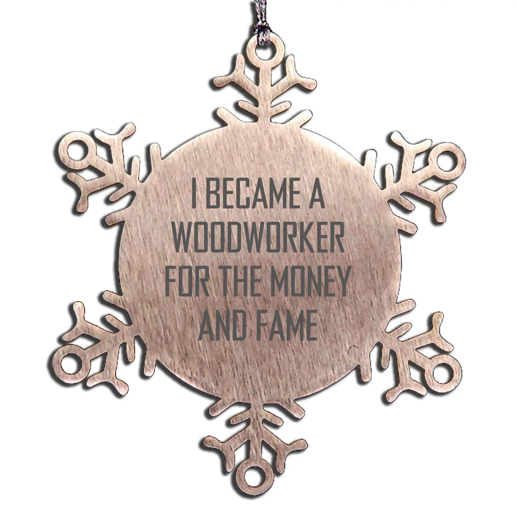 Woodworker Snowflake Christmas Tree Ornament