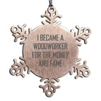 Woodworker Snowflake Christmas Tree Ornament