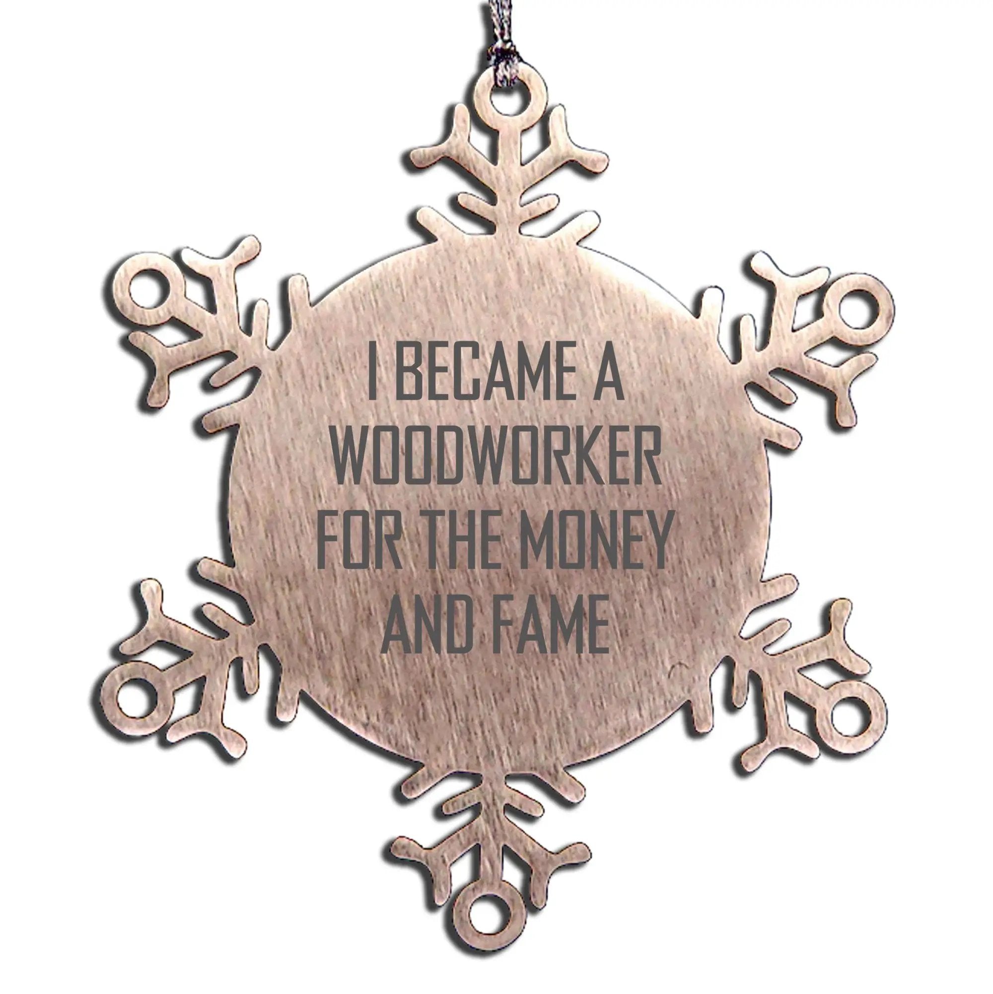 Woodworker Snowflake Christmas Tree Ornament