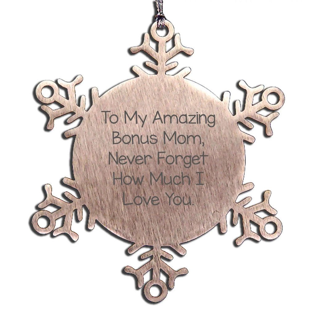 Bonus Mom Snowflake Christmas Ornaments