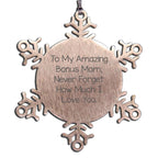 Bonus Mom Snowflake Christmas Ornaments