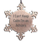 Funny Actuary Snowflake Ornament I Cant Keep Calm Im An Actuary Christmas