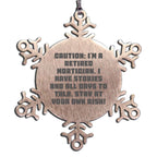 Mortician Christmas Snowflake Ornament - I'm a Retired Mortician