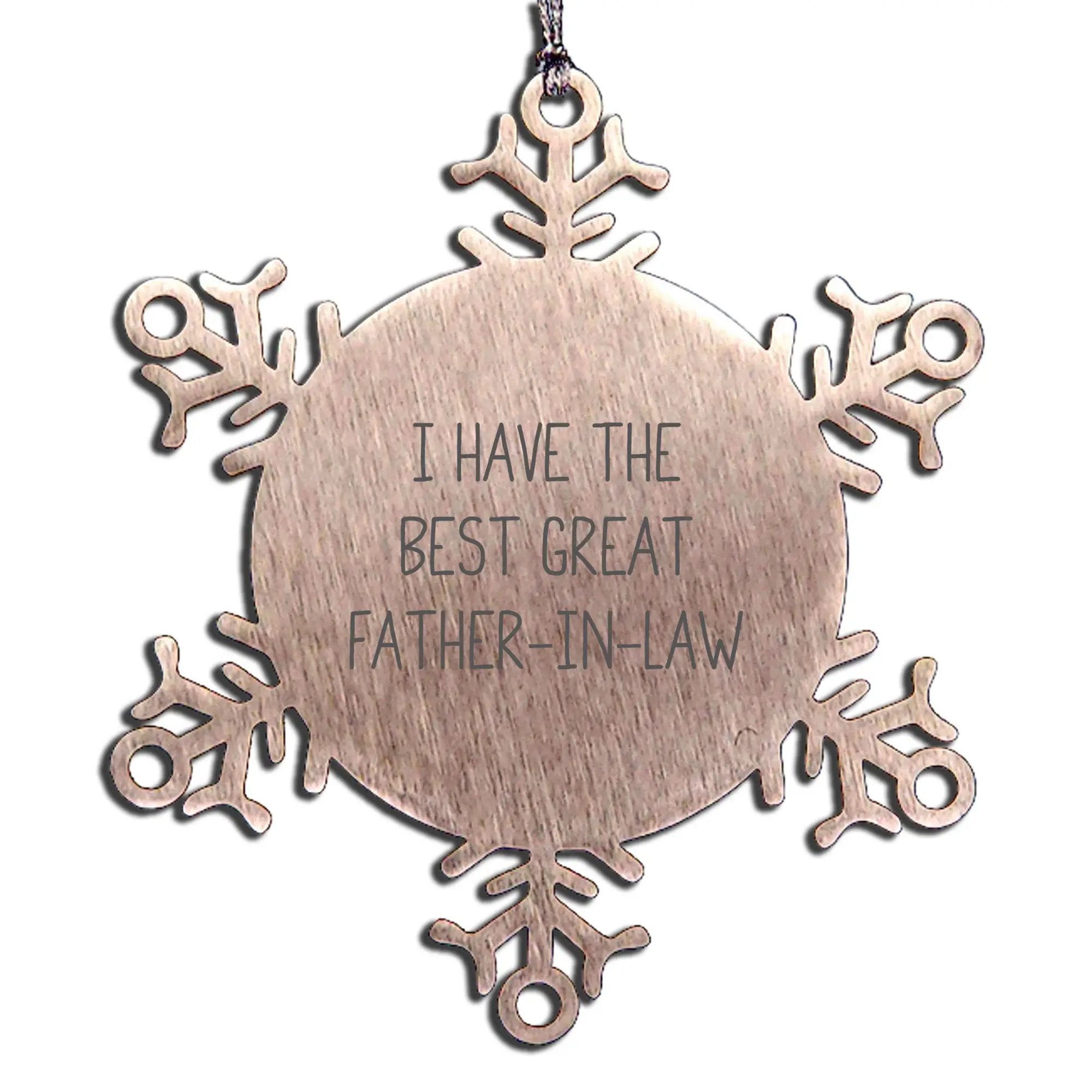 Father-In-Law Snowflake Ornament Best Father-In-Law Gift - Mallard Moon