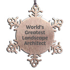 Epic Snowflake Ornament For Landscape Architects Stainless Steel Gift Idea
