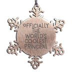 Funny Principal Snowflake Ornament Gifts from Men for Principal, Unique Christmas Unique Gifts for Office Friends, Snowflake Ornament for Christmas Decorations