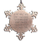 Funny Lawyer Gifts from Men for Lawyer Snowflake Ornament Christmas Unique Gifts