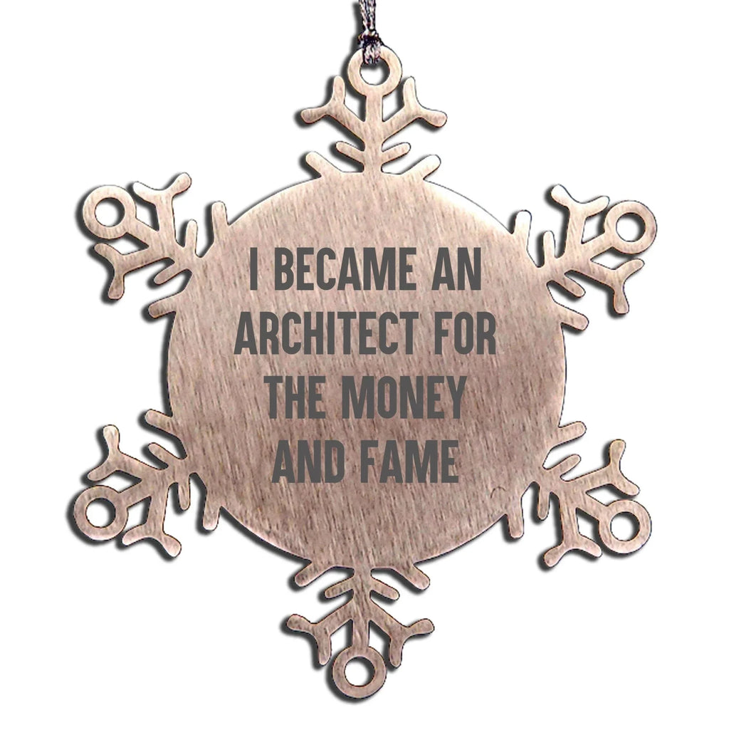 Funny Architect Snowflake Ornament Gifts from Best Friends, Christmas Unique Gifts for Men Architects