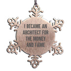 Funny Architect Snowflake Ornament Gifts from Best Friends, Christmas Unique Gifts for Men Architects