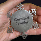 Unique Snowflake Ornaments for Jeweler Friends and Family from Certified Jeweler, Fun and Inspirational Holiday Gift - Mallard Moon