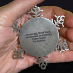 Crime Scene Technician - Inspirational Snowflake Ornament, Dream Big, Work Hard