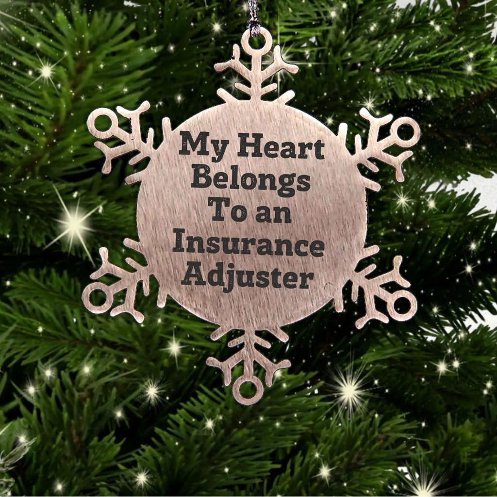 Funny Snowflake Ornament, Unique Gifts from Men to Insurance Adjusters, Women Who Love Them, or Coworkers, Perfect for Christmas Unique Gifts
