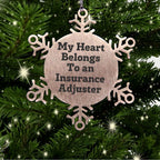 Funny Snowflake Ornament, Unique Gifts from Men to Insurance Adjusters, Women Who Love Them, or Coworkers, Perfect for Christmas Unique Gifts