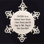 Truck Driver Christmas Unique Gift Funny Snowflake Ornament Gifts from Friends to Truck Driver