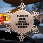 Cane Corso Lovers- I Love My Cane Corso- Snowflake Ornament- Shatterproof