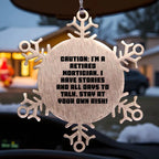 Mortician Christmas Snowflake Ornament - I'm a Retired Mortician