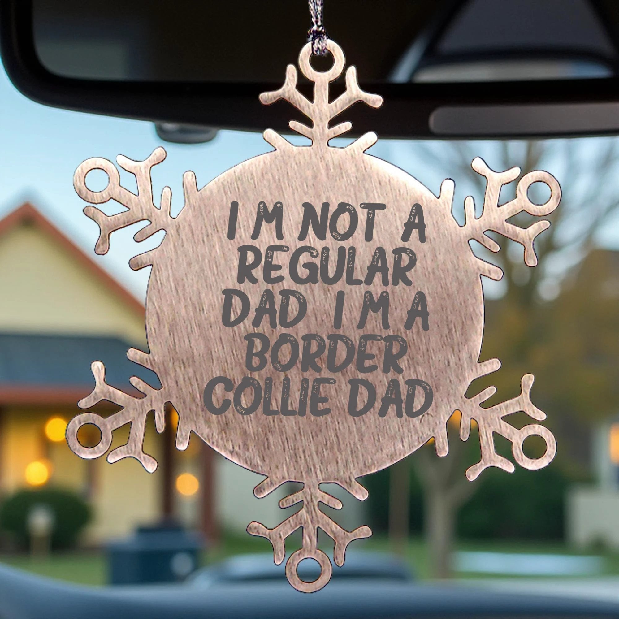 Border Collie Dad Christmas Snowflake Ornament - I am a Border Collie Dad
