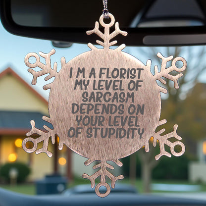 Funny Florist Gifts Snowflake Ornament for Men Women Friends Family from Florist