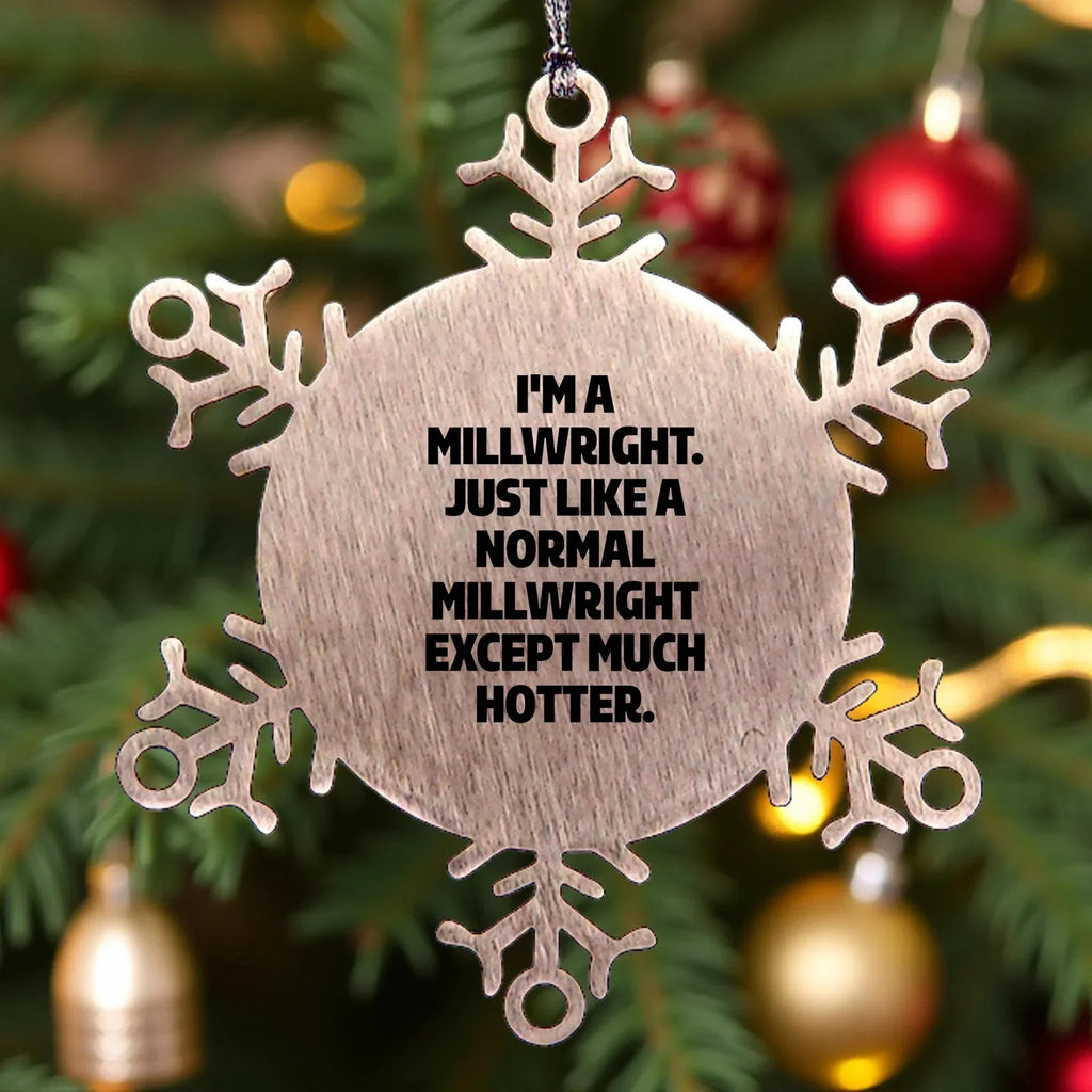 School Psychologist Gift - "World's Best" - Snowflake Ornament - Inspiring Quote