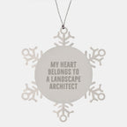 Funny Landscape Architect Snowflake Ornament Gifts from Men Friends Family for Christmas Unique Presents