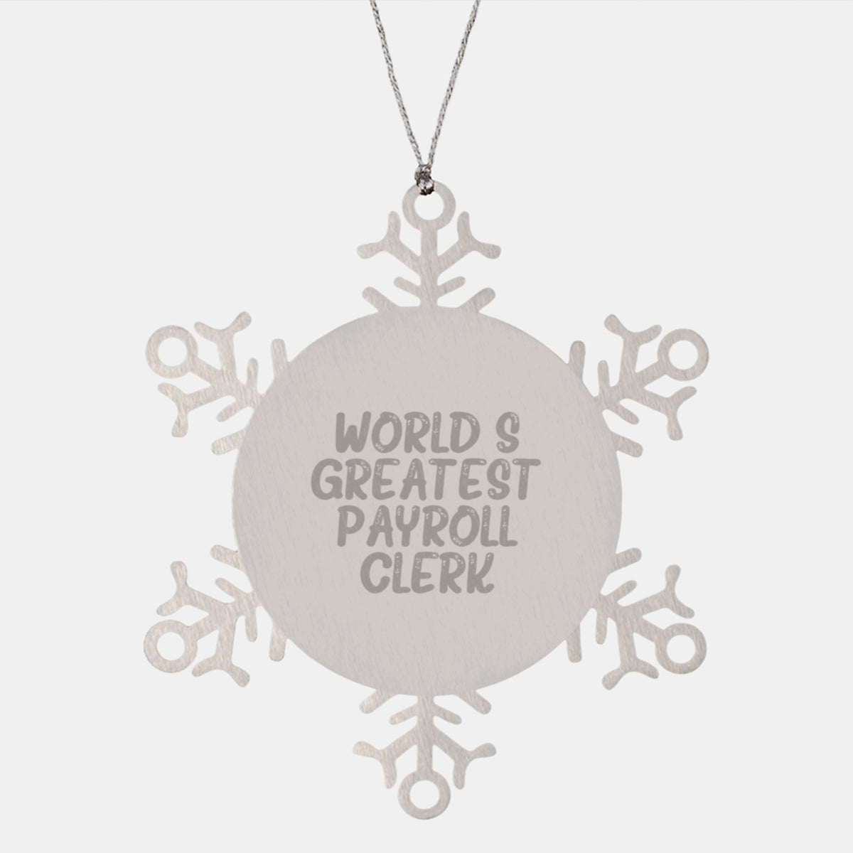Payroll Clerk Christmas Ornament Gift for Him - World's Greatest - Image 1