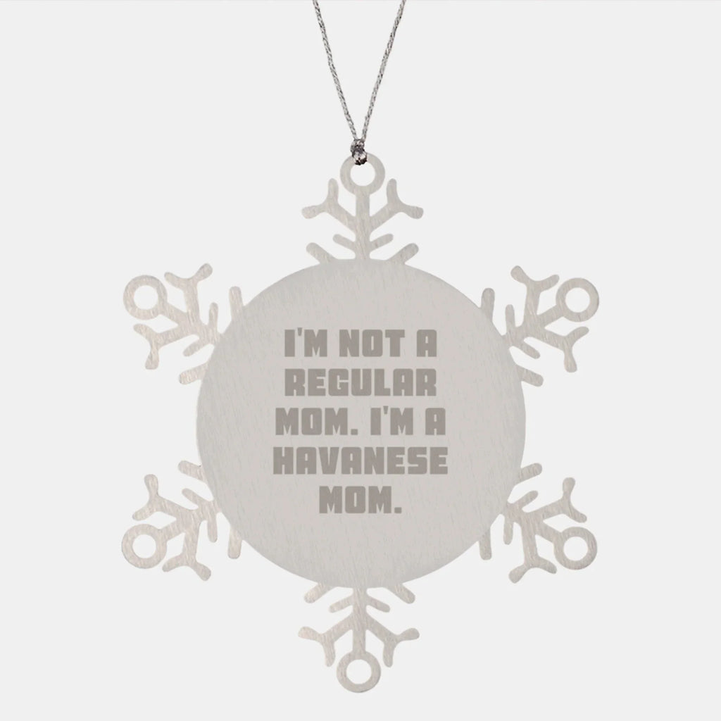 Funny Havanese Dog Gifts from Mom to Daughter Unique Snowflake Christmas Ornament