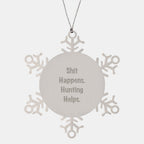 Hunting Gifts from Friends and Family - Funny Snowflake Ornament for Hunters, Christmas Unique Decorations - Image 1