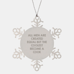 Funny Cook Snowflake Ornament Christmas Unique Gifts from Men Friends to Cooks - Image 1