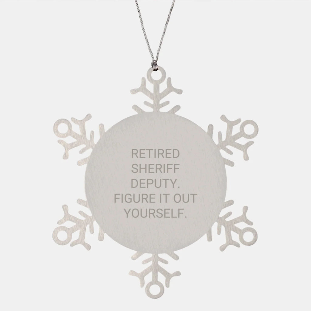 Funny Gifts from Friends to Sheriff Deputy, Sheriff Deputy Ornament, Figure It Out Yourself Christmas Unique Gifts