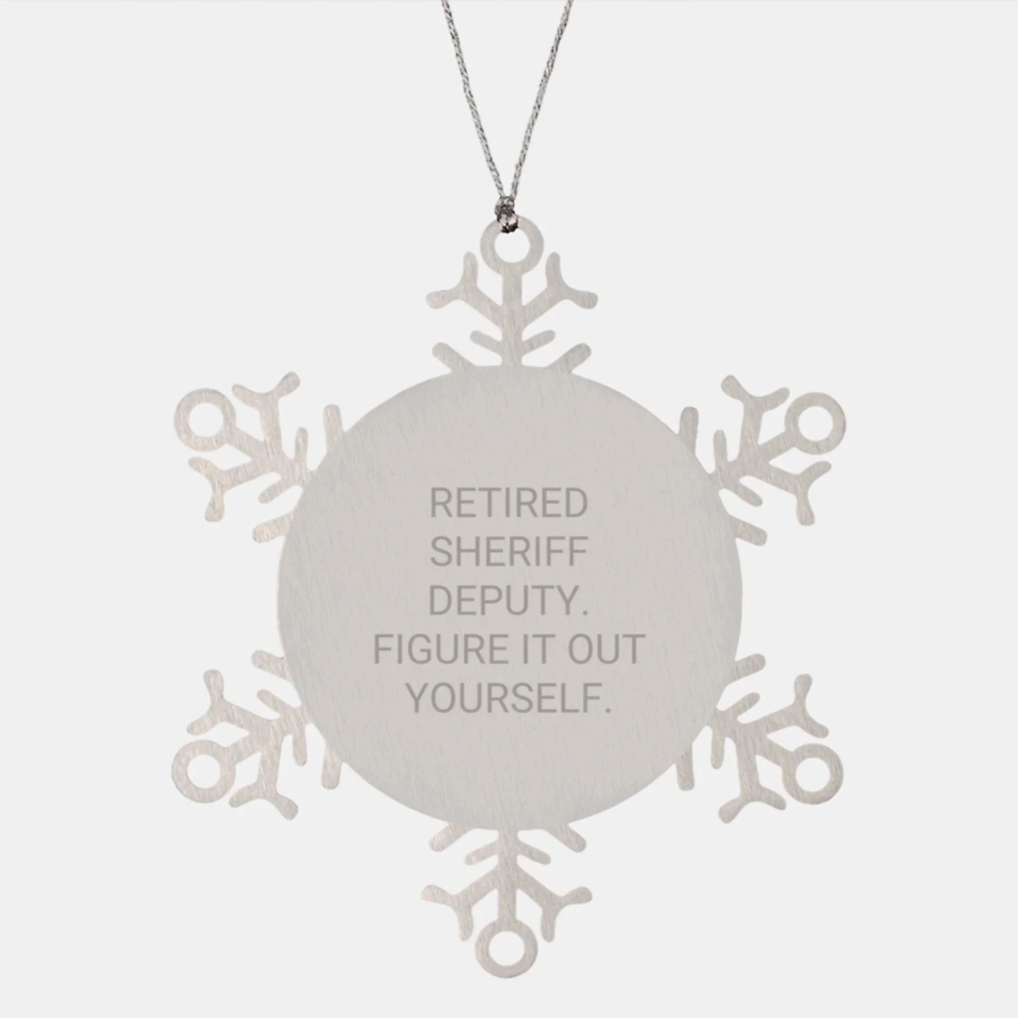 Funny Gifts from Friends to Sheriff Deputy, Sheriff Deputy Ornament, Figure It Out Yourself Christmas Unique Gifts