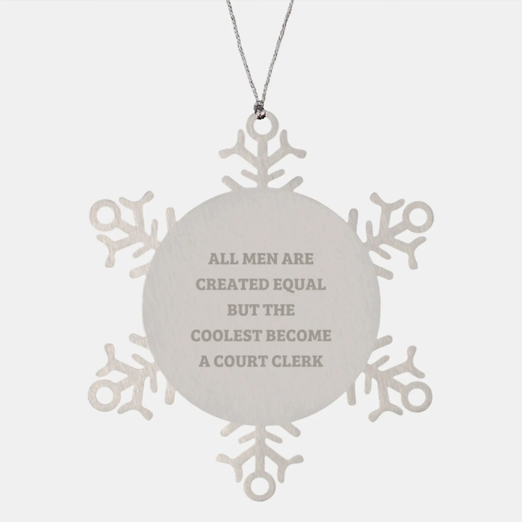 Court Clerk Christmas Ornament for Her Present Humorous Gift - Image 1
