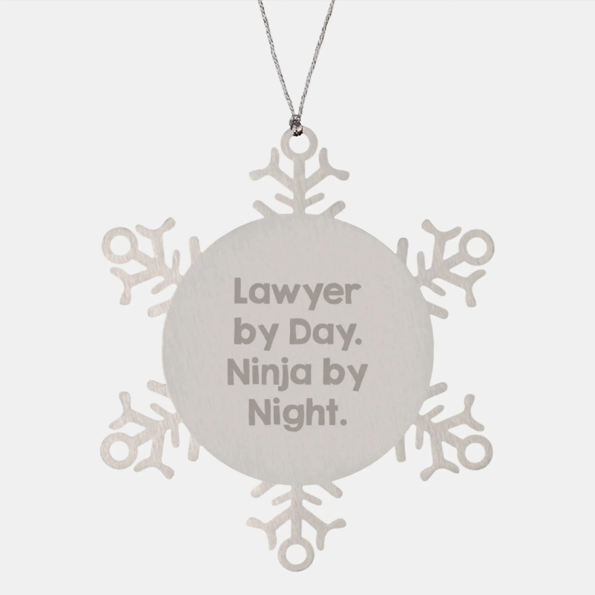 Funny Lawyer Snowflake Ornament Gifts from Men to Lawyer Friends and Coworkers for Christmas - Image 1