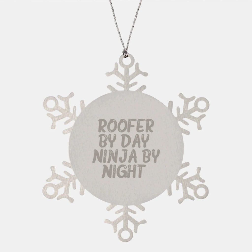 Roofer's Winter Wonderland Snowflake Ornament Gifts from Men to Roofer Friends