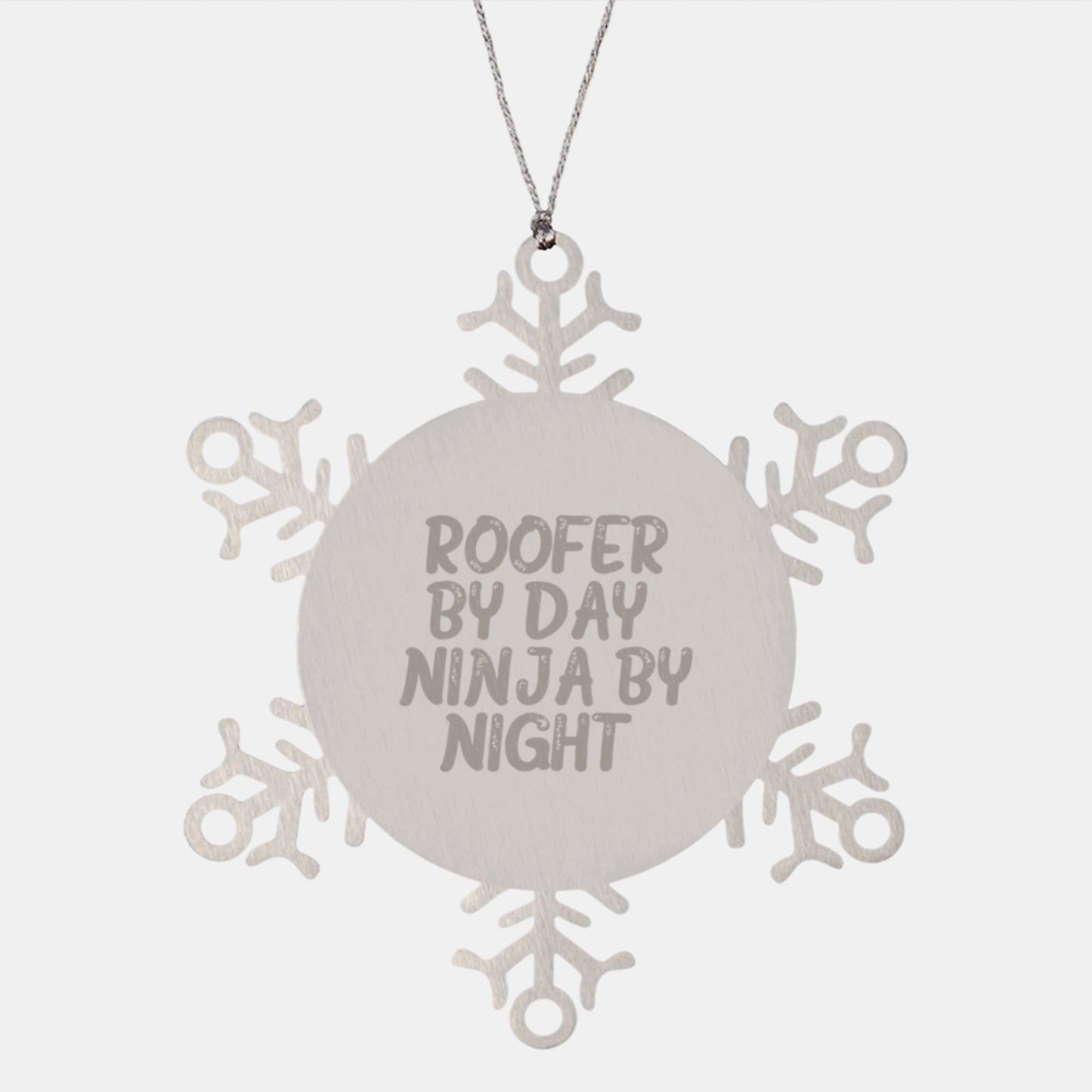 Roofer's Winter Wonderland Snowflake Ornament Gifts from Men to Roofer Friends - Image 1