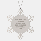 Stainless Steel Cpa Snowflake Ornament for Coworkers Idea Christmas Gift - Image 1