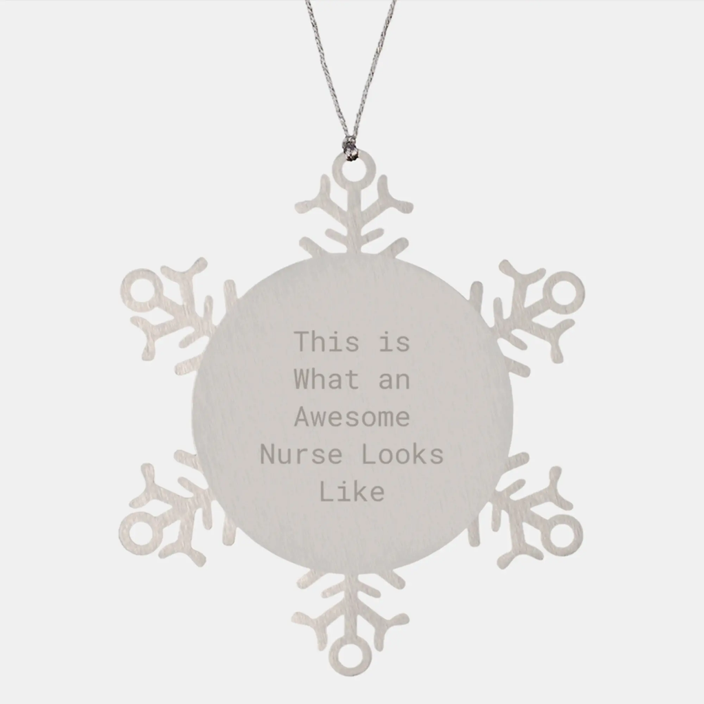 Funny Christmas Unique Gifts for Nurse - Snowflake Ornament, Gifts from Friends, Family, or Coworkers - Image 1