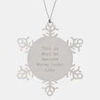 Funny Christmas Unique Gifts for Nurse - Snowflake Ornament, Gifts from Friends, Family, or Coworkers - Image 1
