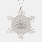 Funny Veterinarian Snowflake Ornament Gifts from Friends to Women Christmas Unique Decorations - Image 1